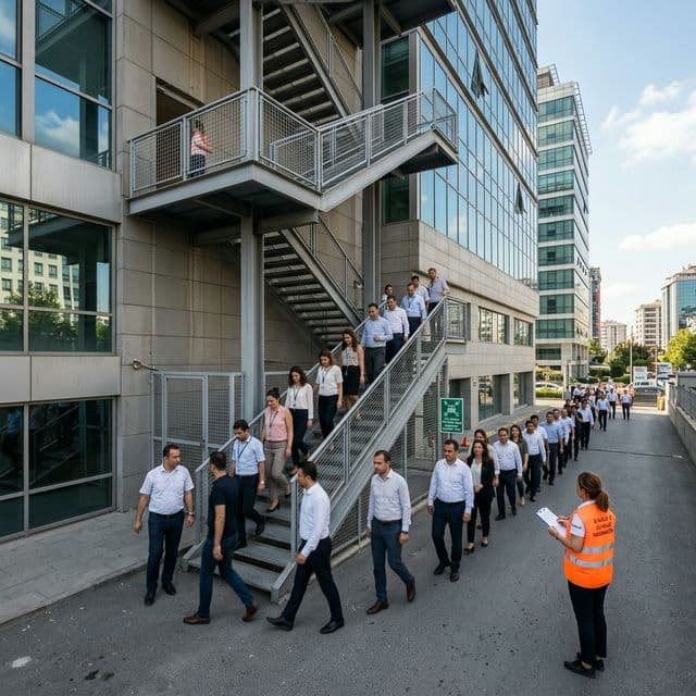 Kemalpaşa gıda ve lojistik depoları için arama kurtarma ve acil tahliye tatbikatı