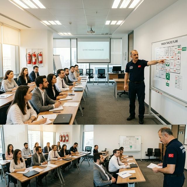 Konak ve Alsancak ofis, otel çalışanları için yangın tahliye tatbikatı